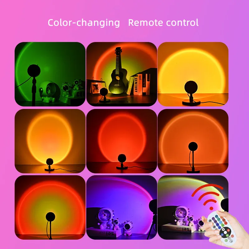 Sunset Light RGB Remote Control Sunset Atmosphere Light Projection Light