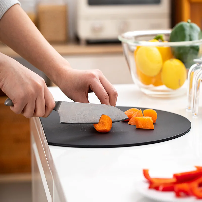 SHIMOYAMA Self-supporting TPU Chopping Board Dishwasher Safe Scratch Resistant Flexible Cutting Boards for Kitchen