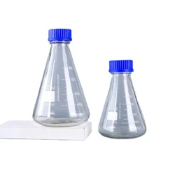500ml Laboratory Graduated Reagent Bottle 1000ml cone shape Glass Reagent Bottle With Scale