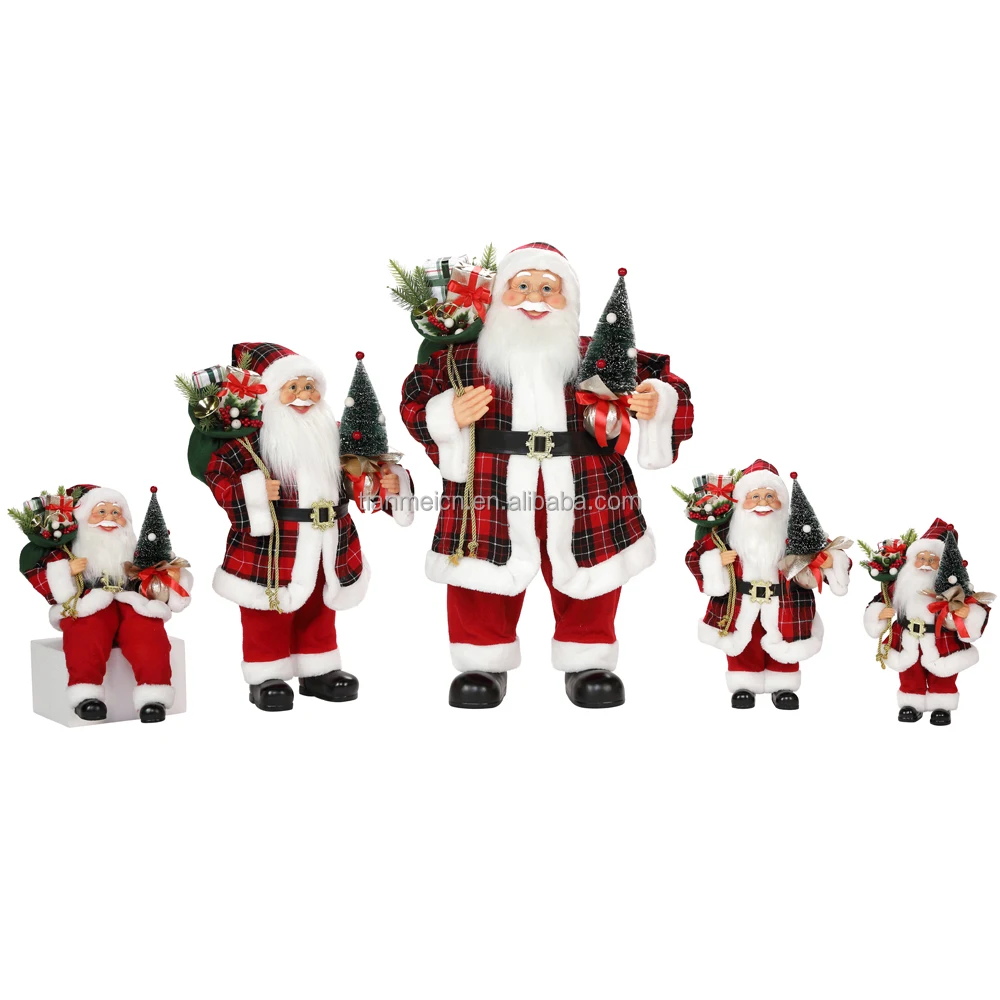 30~180cm christmas navidad santa claus with Gift Bag and ski Traditional Party Decoration Figurine Holiday ornament xmas home