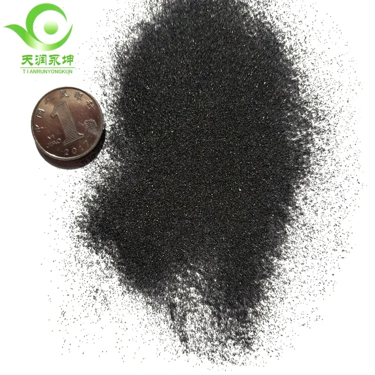 Черный корунд от производителя, прямая оптовая продажа, Высококачественная пескоструйная обработка и удаление ржавчины, абразивный черный корунд