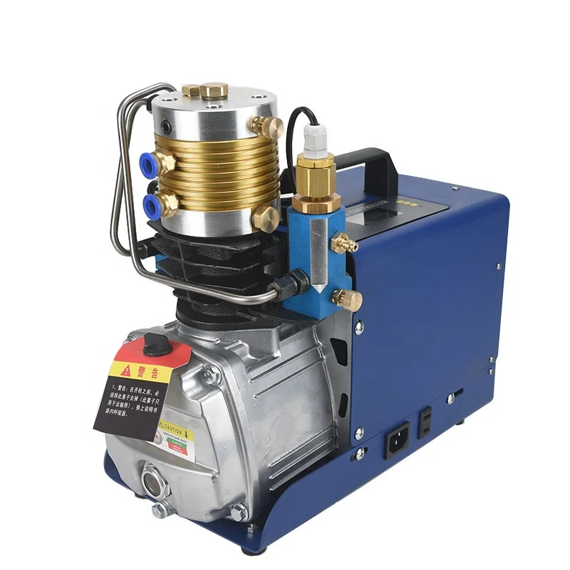 PCP Air compressor 4500 psi high pressure 300 bar 220V/110V auto stop for tire charging painttball scuba tank charging