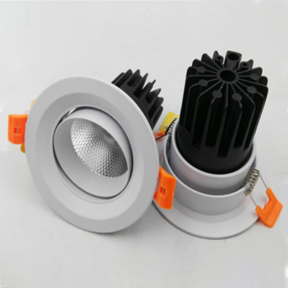 
40- 7W/15W/25W/35WHigh lumen LED COB Recessed mounted downlight anti-glare adjustable downlight 