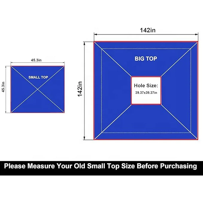 SCOCANOPY Instant Shelter Durable Material Blue 12x12ft Canopy Replacement Cover for Compatible MasterCanopy ABCCanopy Frame