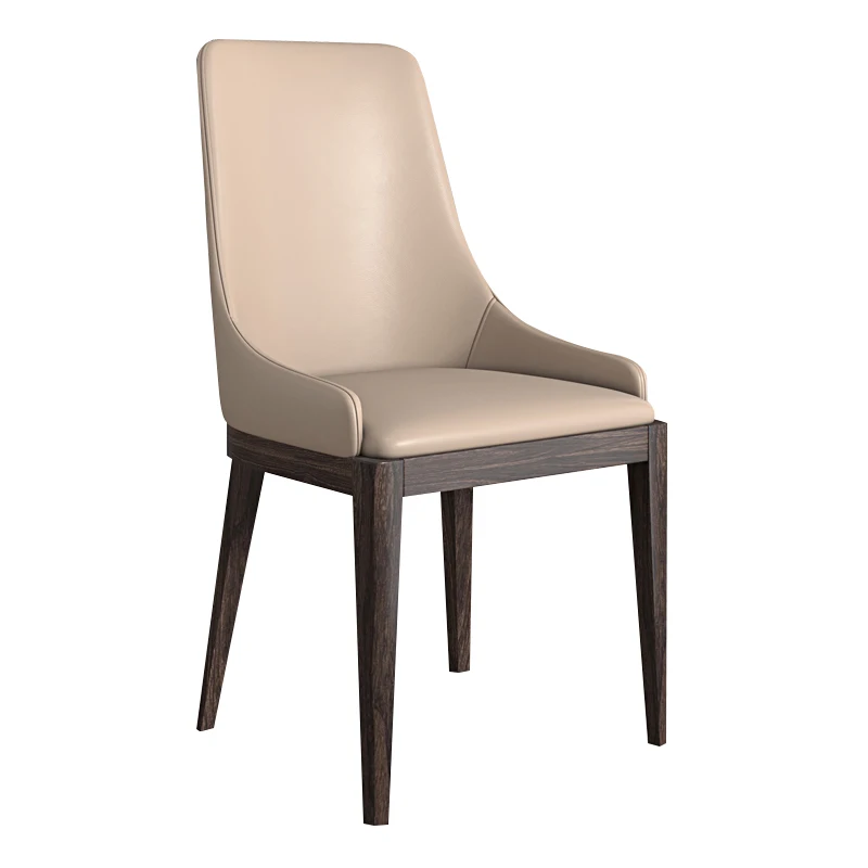 2021 wholesale solid ash wood modern luxury Italian Nordic custom color material fabric top grain genuine leather dining chair
