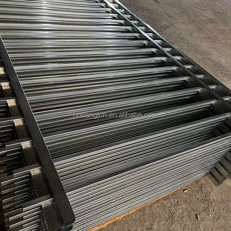 7ft tall color steel grills boundary wall galvanized sheet tubular picket fence thailand design
