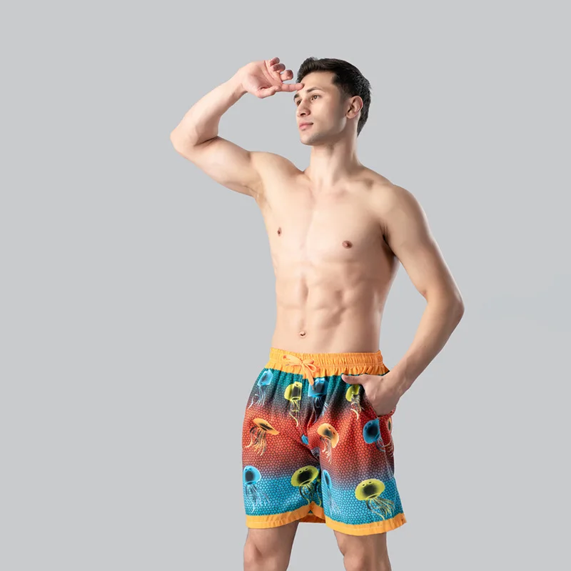 Multi Colors High Quality Quick Dry Nylon Beach Shorts S-2XL Swim Surf Board Shorts Loose Casual Trunks for Men short swim trunk