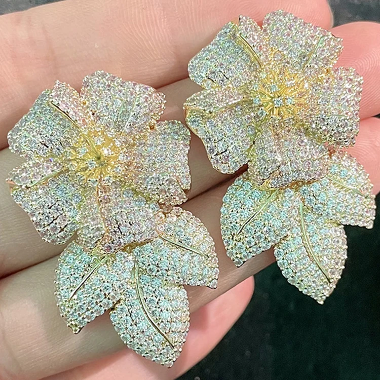 gold perle tailand ohr inhaber labyrinth mode sexi rhodium ohrringe metal handmade flower dangle earring mold