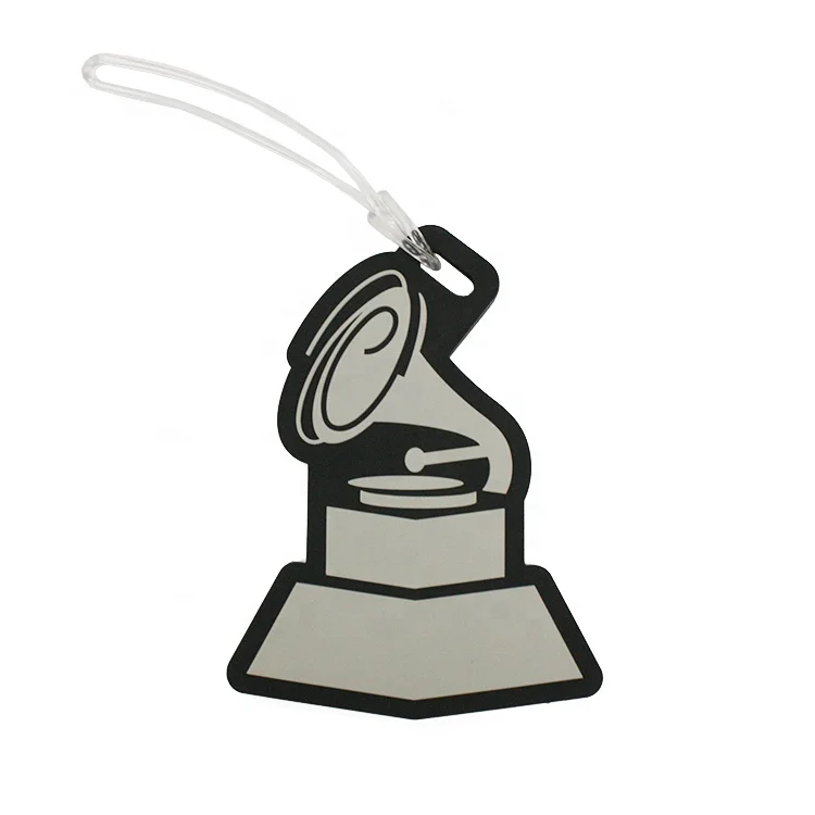 Rubber US Chemical Society Flip Type Phonograph Tooth Shape Luggage Tag With Safety Buckle