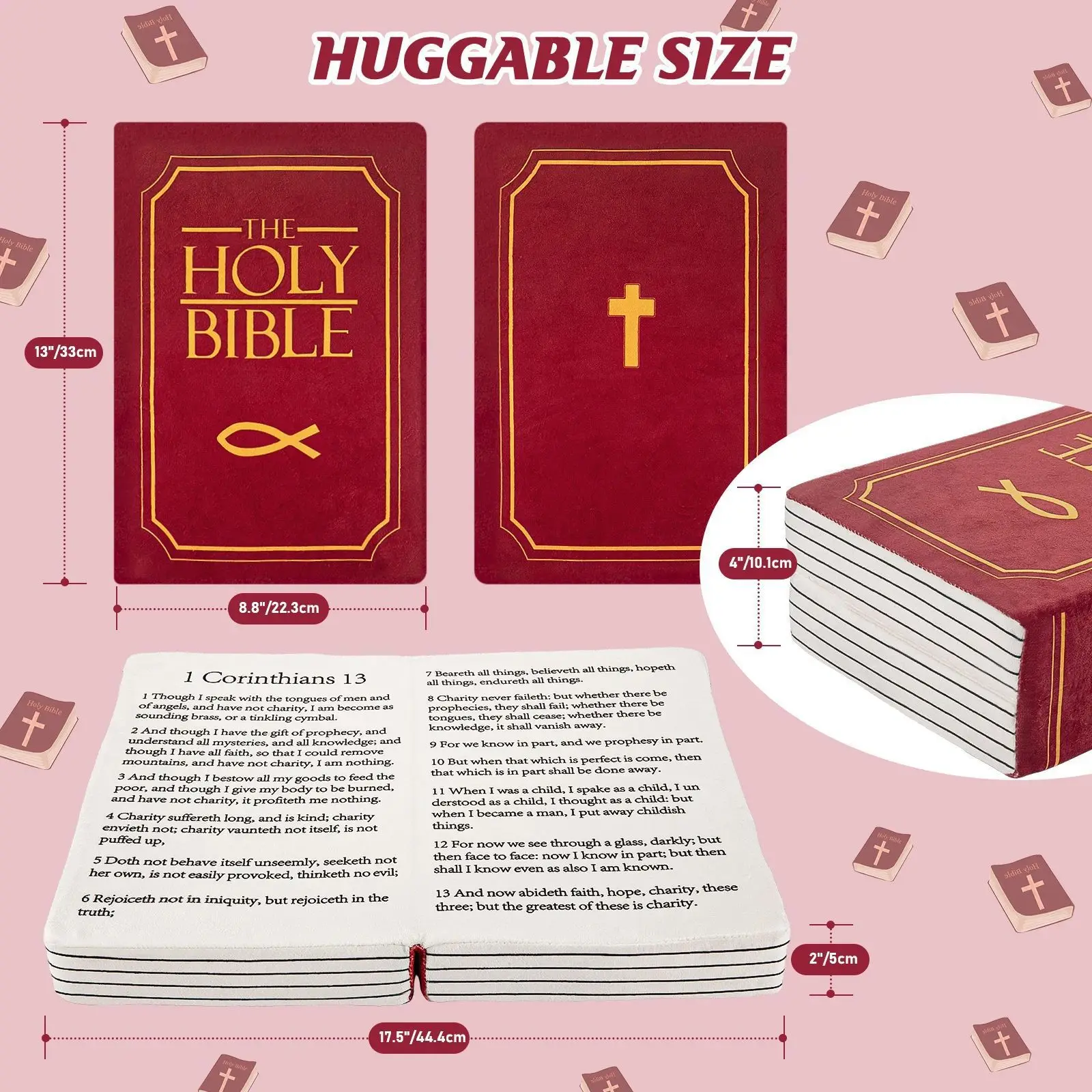 Custom Manufacturer Holy Bible Pillow Book Wholesale Soft Holy Bible Doll Holy Bible Plush toys