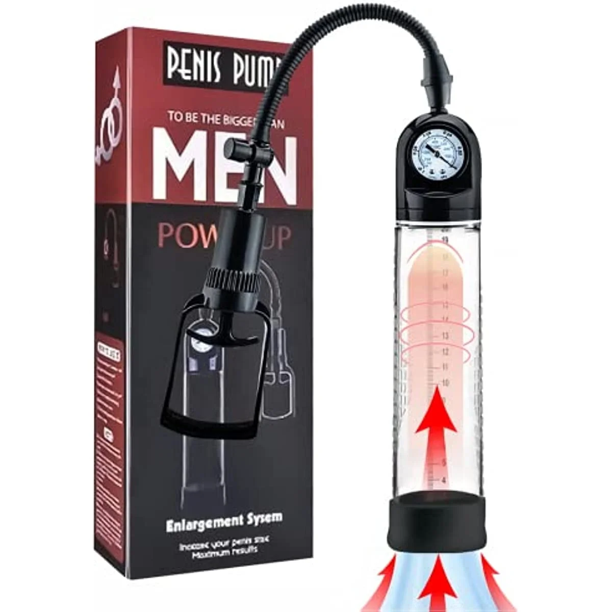 Telescopic Penis Pump Manual Vacuum Penis Enlarger Enlargement Extend Pump Adult Male Sex Toys Pumps Enlargers Trainer