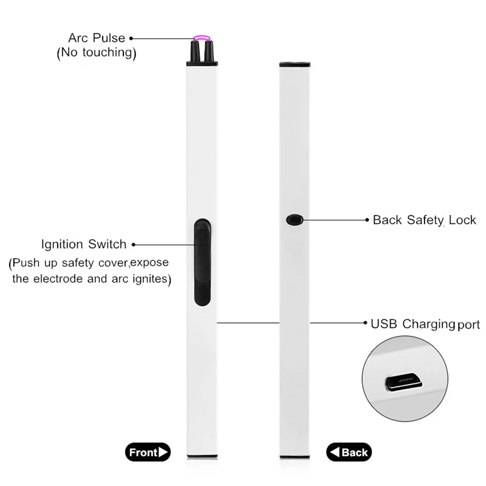 Cheap rohs safety lock automatic arc electric usb rechargeable lighter