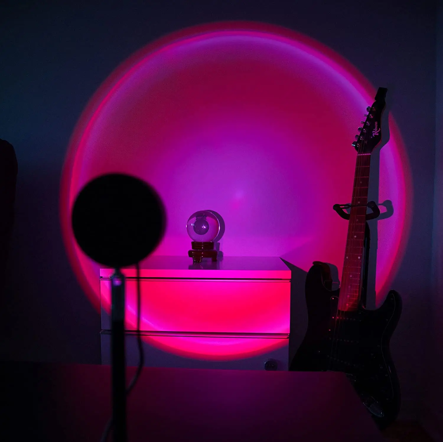 Hot sale bluetooth smart floor lamp projection light rainbow sunset projector led sunset lamp