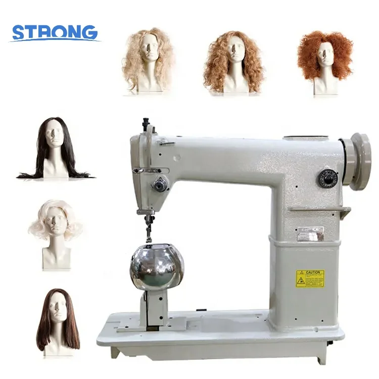 Industrial Post Bed Stand Wig Single Needled Sewing Machine Belt Drive For Custom Human Hair Wig