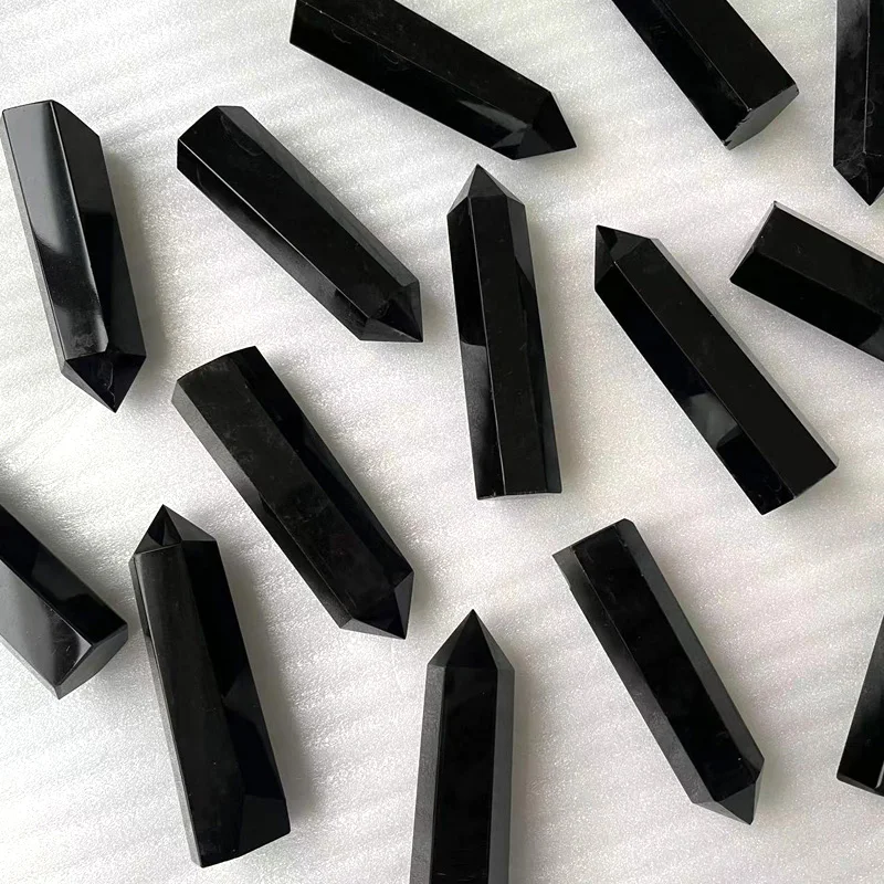 Bulk Sale Natural Clear Rose Quartz Crystal Tower Obsidian Points Wand For Healing