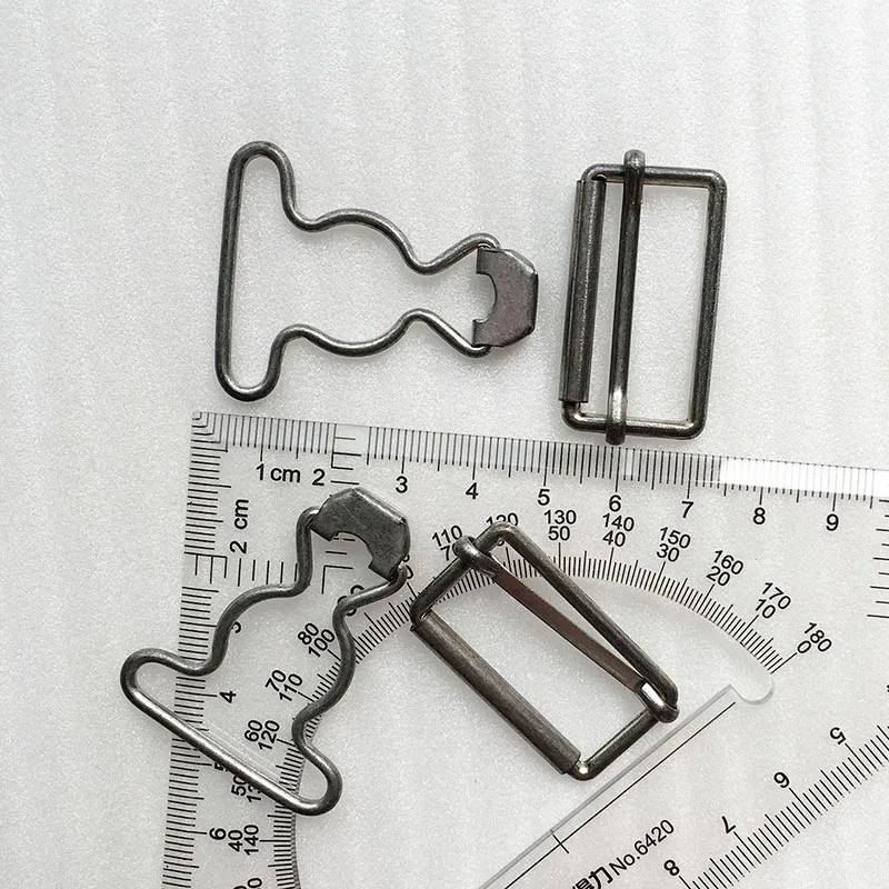 Metal Buckle Overalls Tri Glide Slide Clips Suspender Buckle for Jeans Suspender Bib Pants Accessories