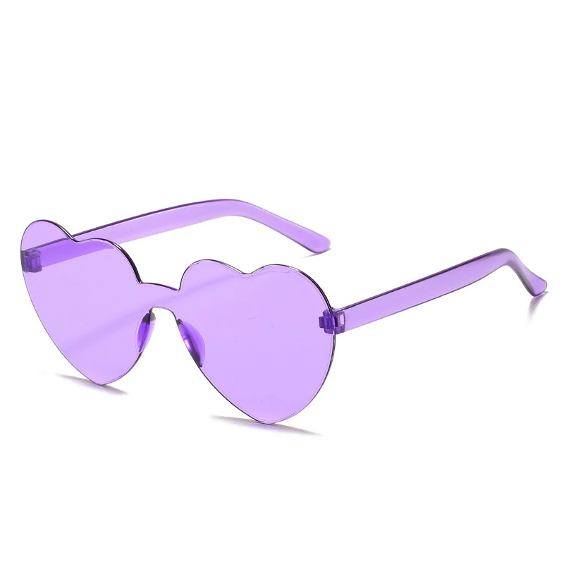 2024 newest fashion heart shape colorful PC sunglasses women men eyewear shade polarized sun glasses wholesale custom goggles