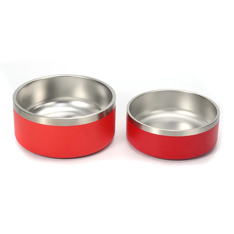 Double Wall Dog Bowl Slipper Platform 304 Stainless Steel Customized Package for Dogs Sustainable
