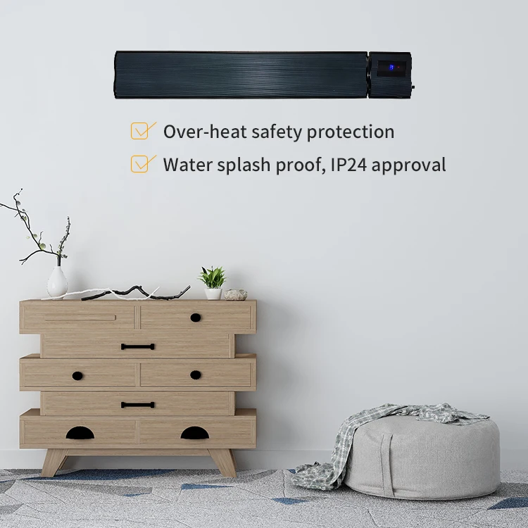 Hot selling stylish 3000W LED display electric radiant heater with remote control