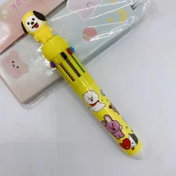 Популярные 10 видов цветов нажатия шариковая ручка с кроликом из мультфильма щенок коала пишущая ручка студент популярный канцелярские товары