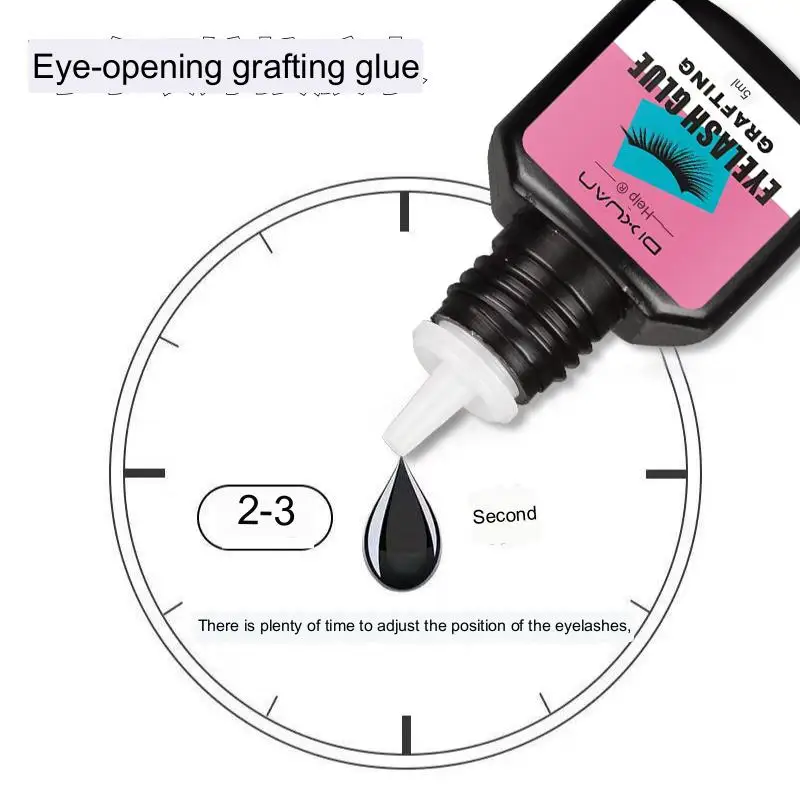 Self-owned brand 5ML quick-drying eyelash glue ladies black sticky eyelash extension glue accepts customization