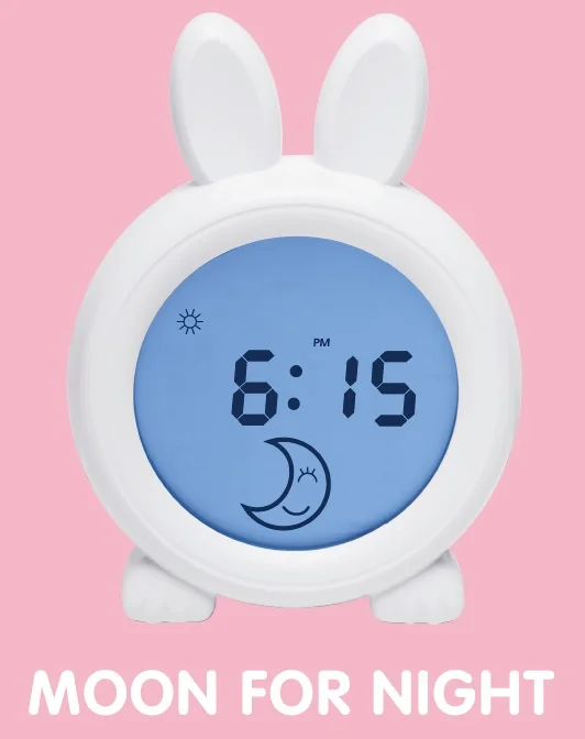 Sleep trainer kids,  night light with alarm clock Rabbit shape