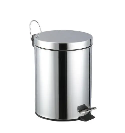 6L Indoor Stainless Steel Container Garbage Can Waste Bin Dustbin