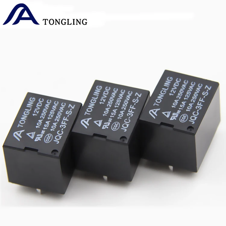  TONGLING JQC 3FF S Z 12VDC 10A 250VAC 5 Pin Реле