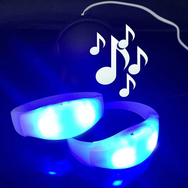 Sound controlled cheap led silicone bracelet