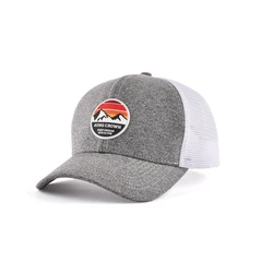 Custom Designed Logo Printed Embroidered Fitted Customized Embroidery Male 5 6 Panel Sports Truck Mesh Trucker Hats Caps For Men