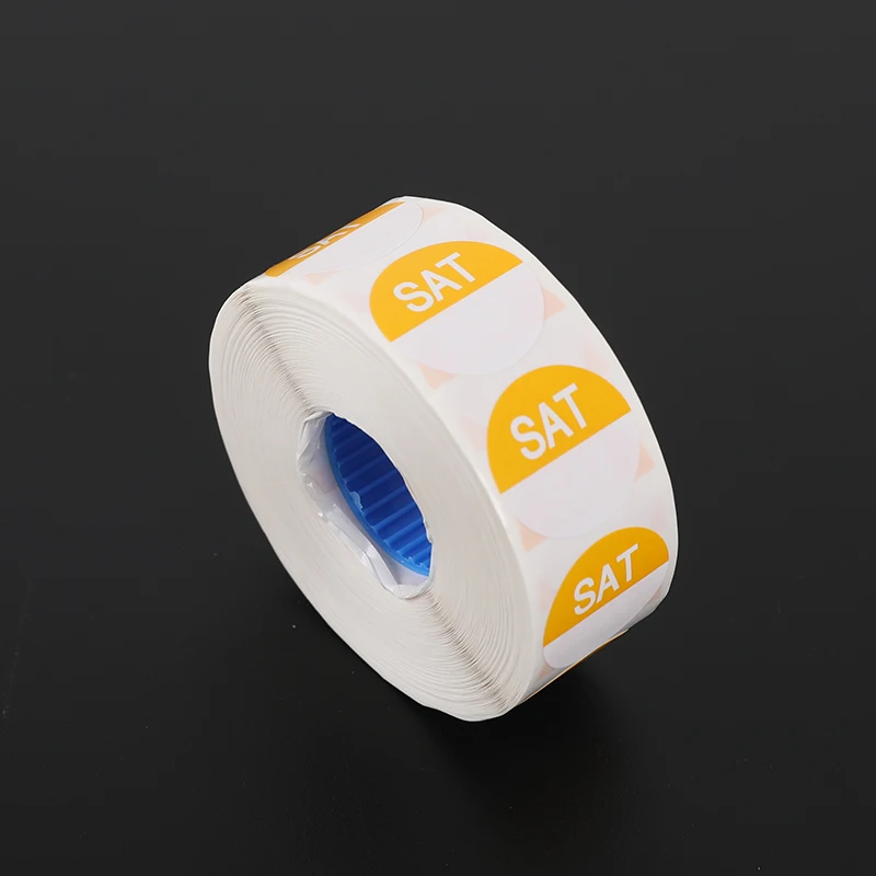 Custom Printing Removable Paper Week Label