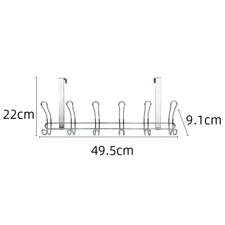 Home Organizer Over The door Hook 12 Door stop Hook Rack Decorative Metal over the door hook hanger For Clothes Coat Rack