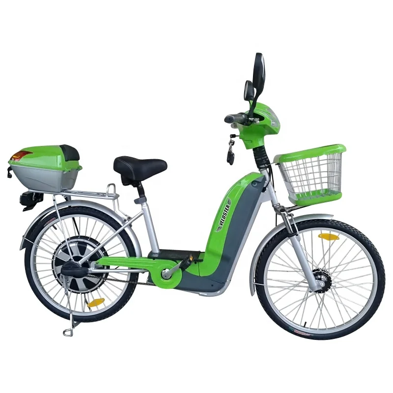 Chinese Electric Bike 48V Battery Bikes Electric Moped With Basket Tail Box and Anti-theft Alarm