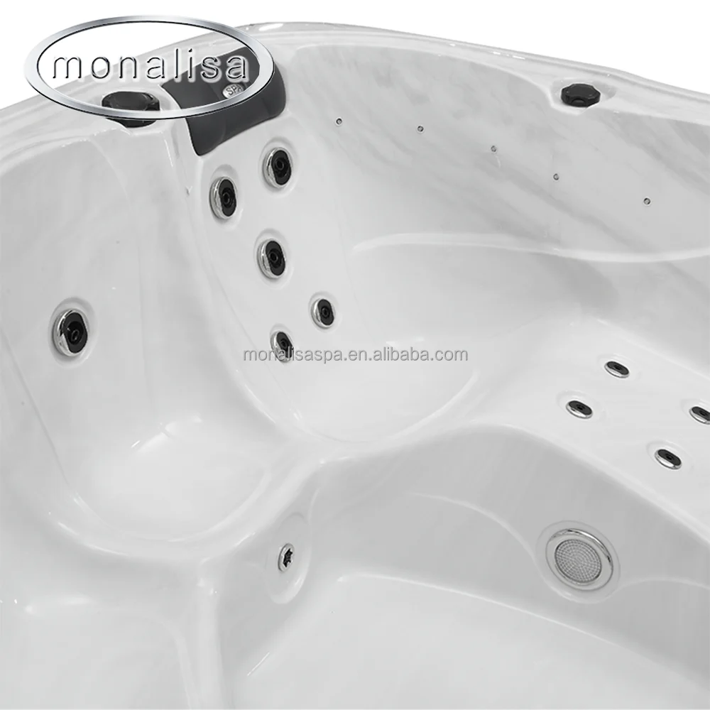 Massage Outdoor Jet Whirlpool Bath Tub Acrylic Ozone Bath Spa Capsule Modern Freestanding Hot Tub for 7 Person