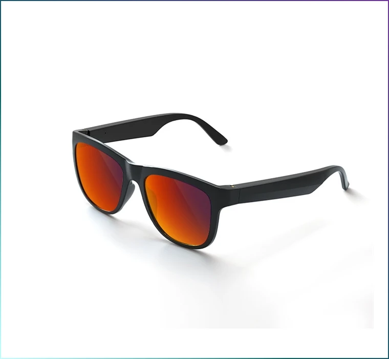 Stereo Speaker Ray Glasses 2024 UV400 Polarized Anti Light Blocking Sports Sound Audio Music Wireless Smart Bluetooth Blue PC