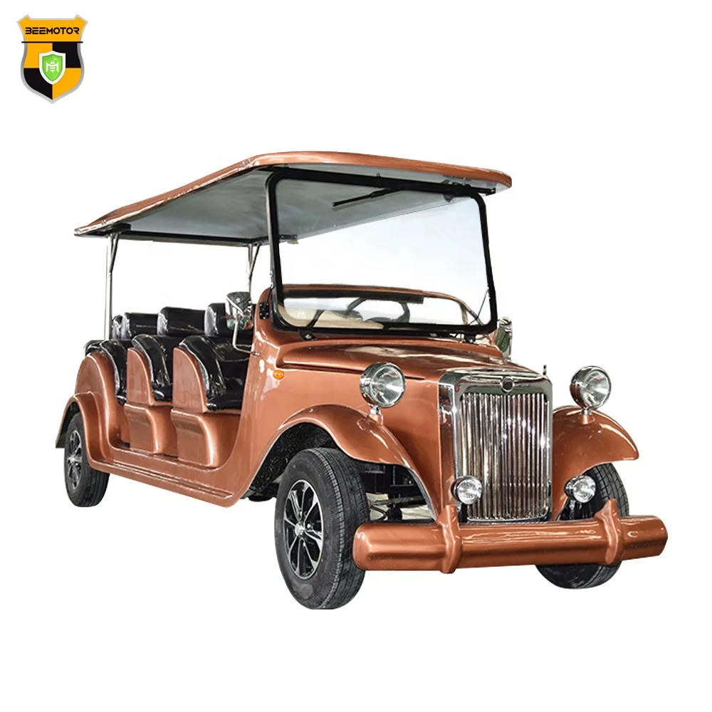 Oldtimer Car 14 Seat 72V Retro Sedan Car Vintage Electric Cheapest Golf Cart Classic Electric Car