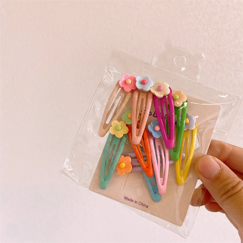 Summer Trend Candy Color Alloy Hairpin 10Pcs/Set Side Korean Cute Hair Clip Accessories Set Girl Headwear