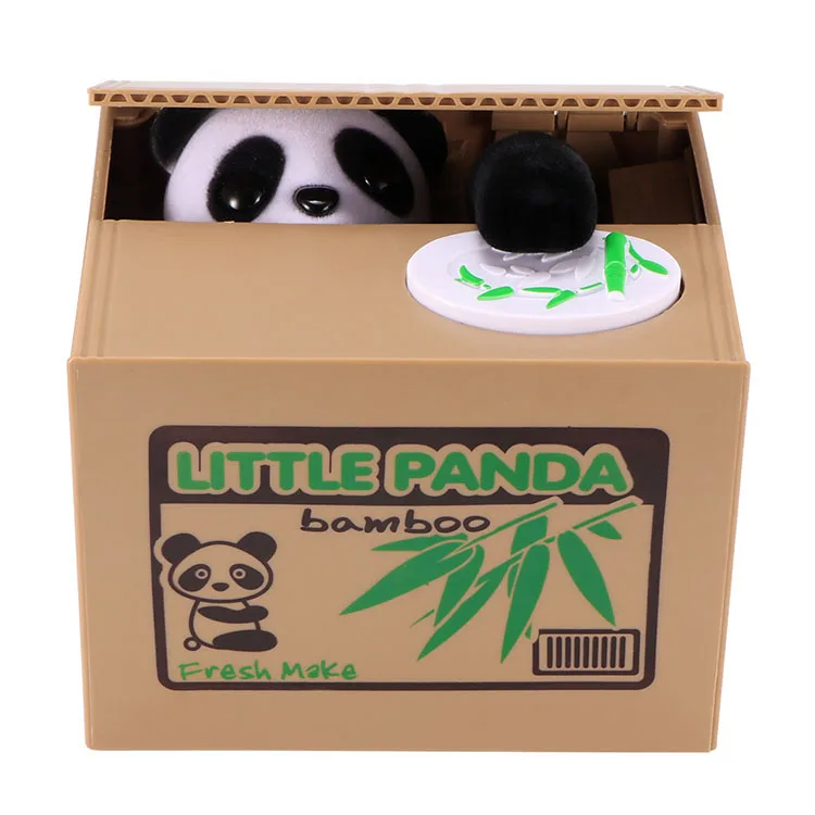 
Plastic Itazura Coin Bank Automated Panda Steal Money Box Cat Steal Saving Box Piggy Bank  (62467740065)