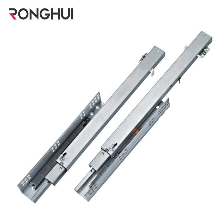 Ronghui Wholesale Three Section Full Extension Concealed Push To open Undermount Drawer Slide