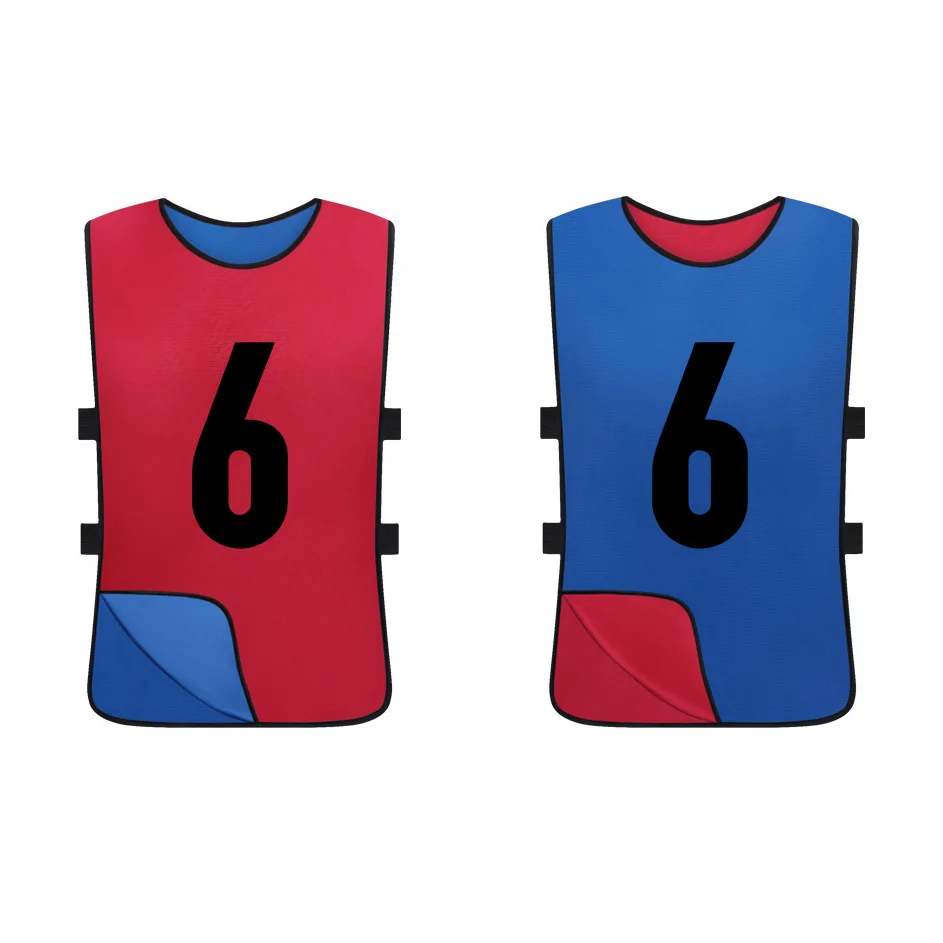 Sports Scrimmage Vest Jersey School Reverse-able Sublimated Training Bibs Vests Reversible Soccer Football Bib Vest for Training