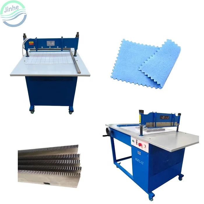 Automatic flat knife fabric sample cutting machine fabric swatch cutter textile zig zag cloth fabric sample cutter machine