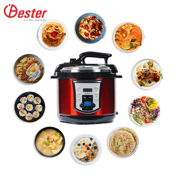 
6L Adjustable Electrical pressure cooker Black Color 