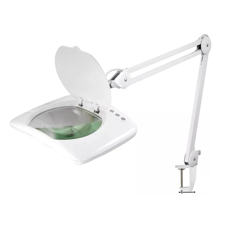 New Design Magnifying Glasses Led Lamp With Clamp Jewelry Tool Square Magnifying Glass Jewelry Tool