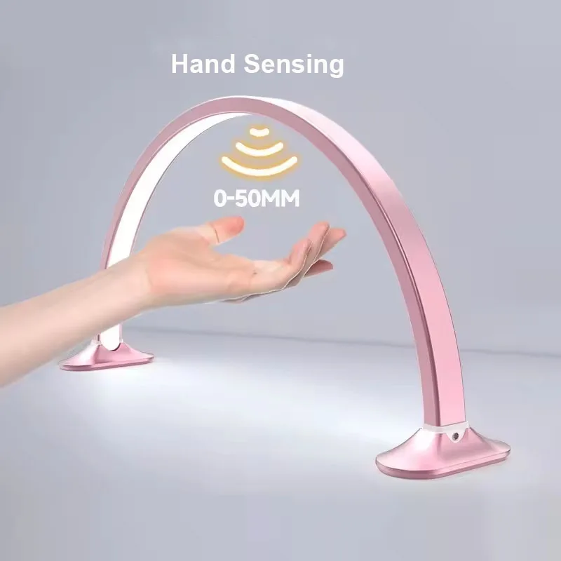 Upgrade Super Brightness 48W LED Desk Light 750mm Manicure Beauty Tattoo Nail Table Lamp Hand Sensing Half Moon Light