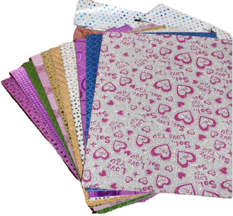 
colorful origami , glitter handmade craft paper for scrapbook craft ,children diy 