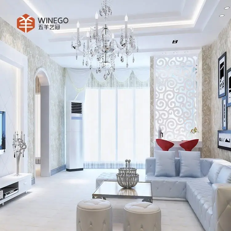 Wholesale Home Decoration Fireproof Moistureproof Living Room 3D Wood Carving Soundproof Wall Panel