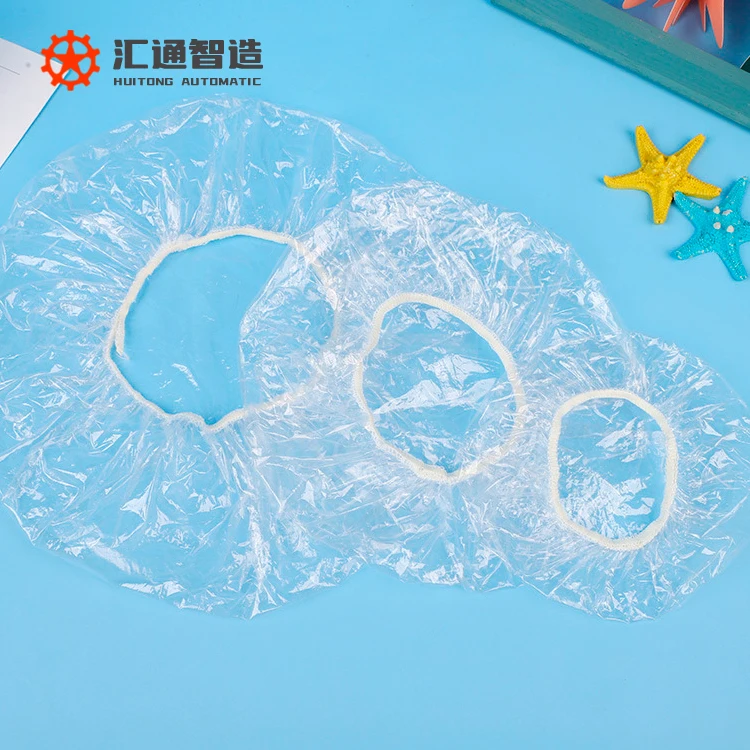 Bathing hat machine Disposable pe plastic shower hat double head making machine shower hat machines