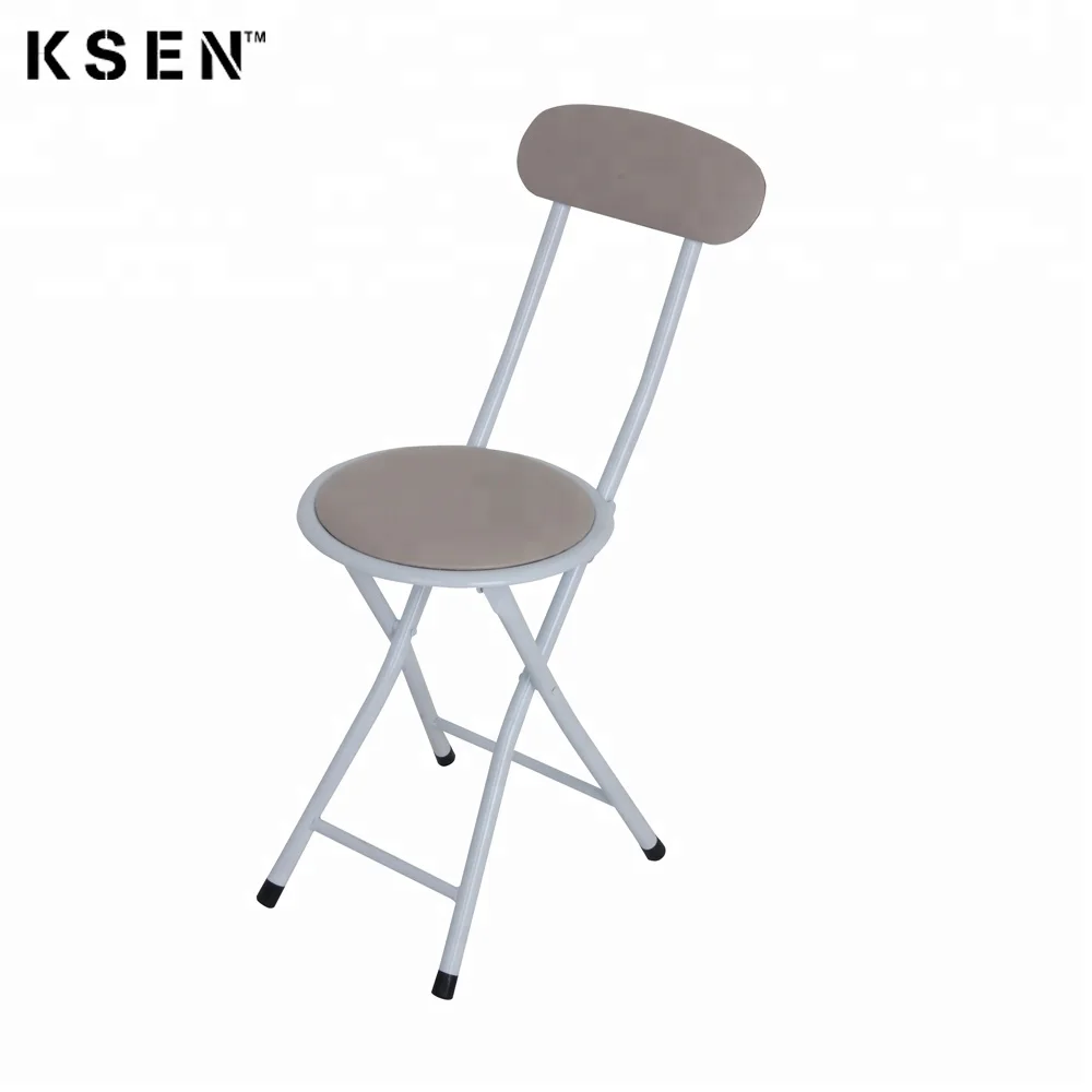Newest folding round party wholesale portable folding chair outdoor  tables and chairs custom colorful retro metal folding chair