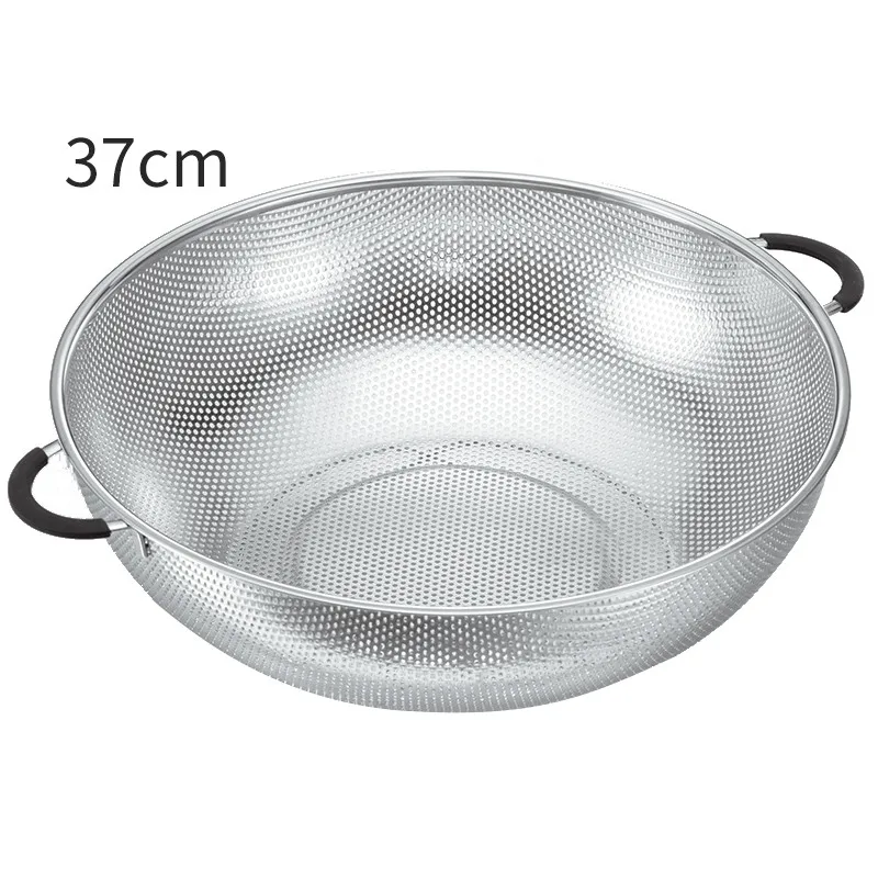 High Quality Round Shape Stainless Steel Hot-selling Fruits Punching Basket