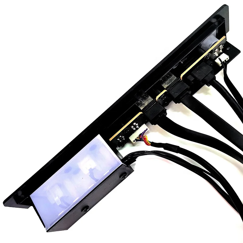 PC Case Front Panel Dual USB 3.0 port+Type c+Power Switch+Reset Switch+LED+Audio I/O Mount Board with Plastic Case Bracket